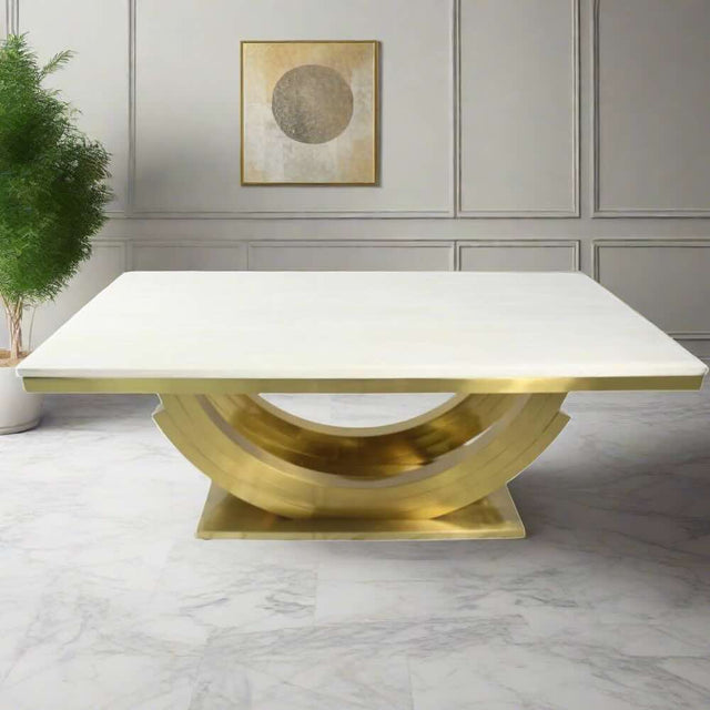 Modern-Cream-Marble-Rectangular-DIning-Table-With-Gold-Base