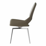 Modern-Cream-PU-Leather-Swivel-Dining-Chair-Metal-Legs-Set-of-2