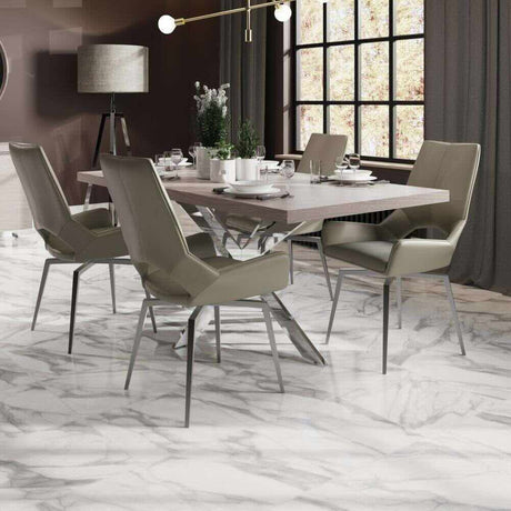 Modern-Cream-PU-Leather-Swivel-Dining-Chair-Metal-Legs-Set-of-2