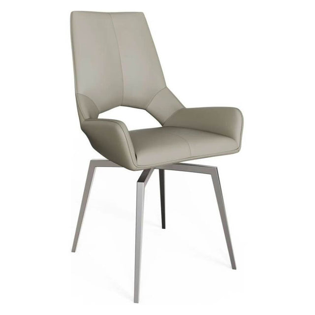 Modern-Cream-PU-Leather-Swivel-Dining-Chair-Metal-Legs-Set-of-2