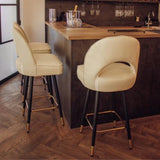 Modern-Cream-Velvet-Bar-Stool-Black-Metal-Legs-Gold-Tipped