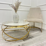 Modern-Cream-Velvet-Dining-Chair-Cantilever-Metal-Gold-Base-Vertical-Stitched-Set-of-2