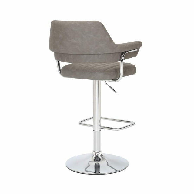 Modern-Dark-Brown-Faux-Leather-Adjustable-Bar-Stool-With-Stainless-Steel-Base