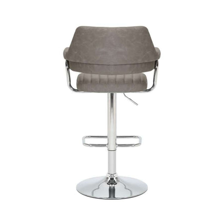 Modern-Dark-Brown-Faux-Leather-Adjustable-Bar-Stool-With-Stainless-Steel-Base