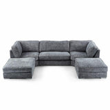 Modern-Dark-Grey-5-Seater-Fabric-U-Shaped-Sofa-With-2-Ottomans-335cm