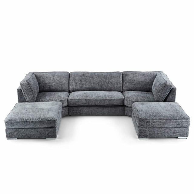 Modern-Dark-Grey-5-Seater-Fabric-U-Shaped-Sofa-With-2-Ottomans-335cm