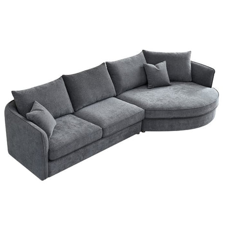 Modern-Dark-Grey-Boucle-3-Seater-Sofa-With-Corner-Chaise