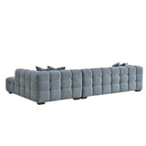 Modern-Dark-Grey-Boucle-Corner-Sofa-With-Block-Stitching-4-Seater