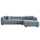 Modern-Dark-Grey-Boucle-Corner-Sofa-With-Block-Stitching-4-Seater