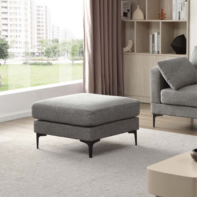 Modern-Dark-Grey-Fabric-3-Seater-Sofa-200cm With Ottoman