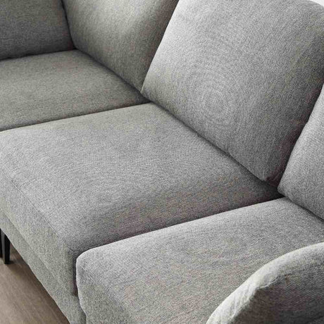 Modern-Dark-Grey-Fabric-3-Seater-Sofa-200cm With Ottoman