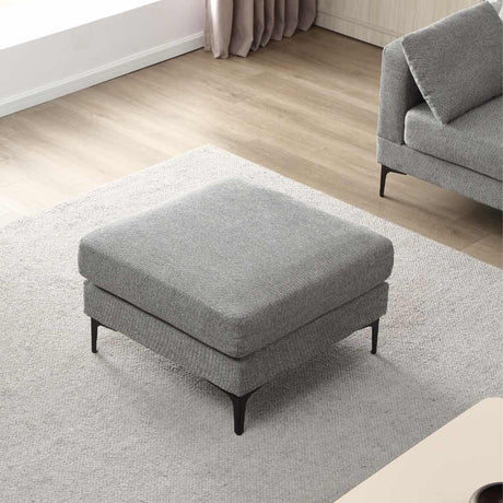 Modern-Dark-Grey-Fabric-3-Seater-Sofa-200cm With Ottoman