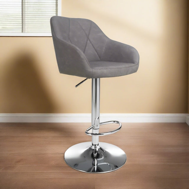 Modern-Dark-Grey-Faux-Leather-Adjustable-Bar-Stool-With-Diamond-Stitching-_-Stainless-Steel-Base-Set-of-2