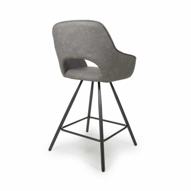 Modern-Dark-Grey-Faux-Leather-Open-Back-Bar-Stool-With-Black-Metal-Legs-Set-of-2