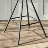 Modern-Dark-Grey-Faux-Leather-Open-Back-Bar-Stool-With-Black-Metal-Legs-Set-of-2