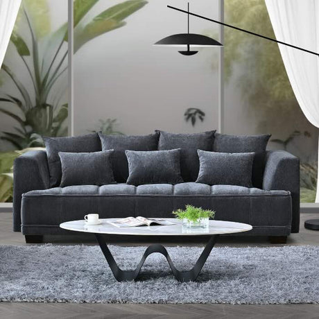 Modern-Dark-Grey-Velvet-2-and-3-Seater-Sofa-Set