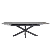 Odessa Modern 10 Seater Rectangular Grey Stone Extending Dining Table 160cm-240cm