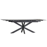 Odessa Modern 10 Seater Rectangular Grey Stone Extending Dining Table 160cm-240cm