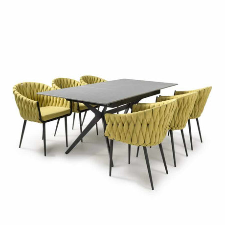 Modern-Extending-Rectangular-Grey-Stone-Dining-Table-And-6-Yellow-Fabric-Hand-Braided-Dining-Chairs-Kitchen-Table-Set-140cm-180cm