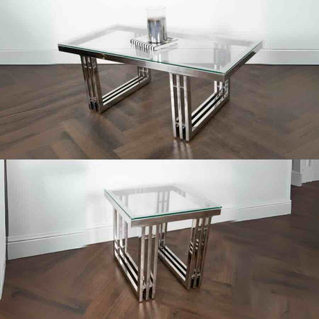 Modern-Glass-Coffee-Table-_-Side-Table-Set-With-Metal-Striated-Base