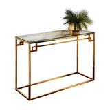 Modern-Glass-Rectangular-Hallway-Console-Table-Gold-Metal-Frame-120cm