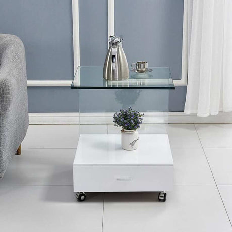 Modern-Glass-Side-Table-With-Drawer-_-White-Gloss-Finish-With-Wheels