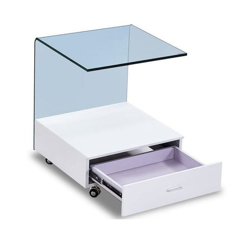 Modern-Glass-Side-Table-With-Drawer-_-White-Gloss-Finish-With-Wheels