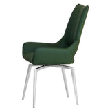 Modern-Green-PU-Leather-Swivel-Dining-Chair-Metal-Legs-Set-of-2