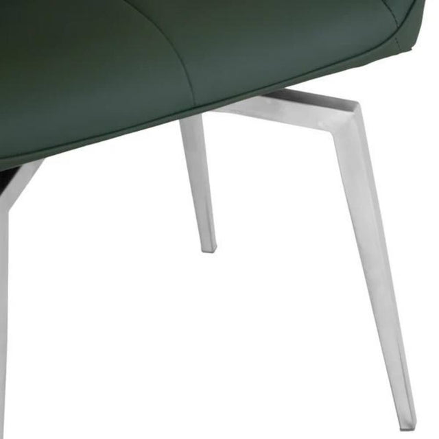 Modern-Green-PU-Leather-Swivel-Dining-Chair-Metal-Legs-Set-of-2