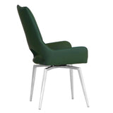 Modern-Green-PU-Leather-Swivel-Dining-Chair-Metal-Legs-Set-of-2