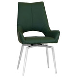 Modern-Green-PU-Leather-Swivel-Dining-Chair-Metal-Legs-Set-of-2