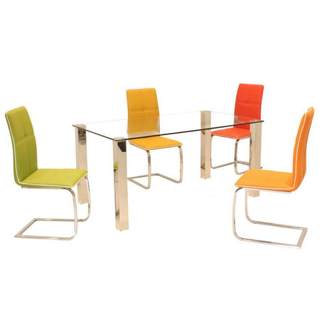 Modern-Green-Faux-Leather-Cantilever-Dining-Chair-With-Chrome-Base-Set-of-2