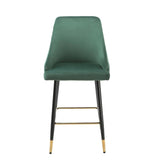 Modern-Green-Velvet-Buttoned-Back-Bar-Stool-With-Black-Metal-Legs-&-Gold-Tips