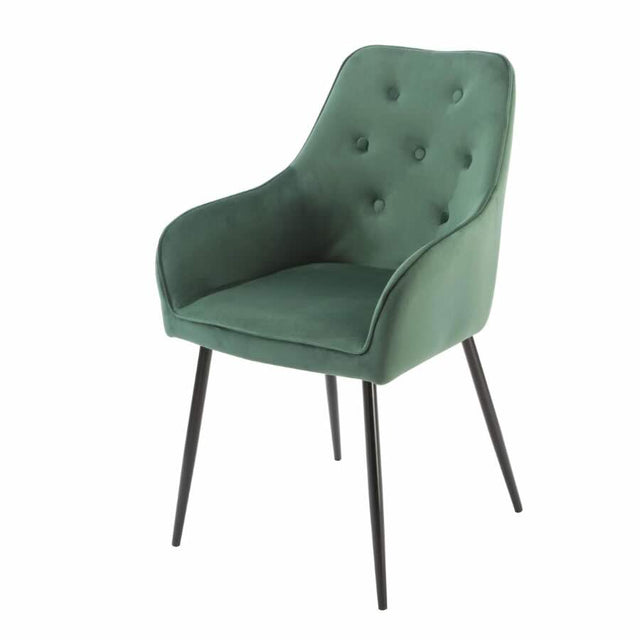 Modern-Green-Velvet-Buttoned-Back-Dining-Chair-With-Black-Metal