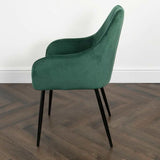 Modern-Green-Velvet-Buttoned-Back-Dining-Chair-With-Black-Metal