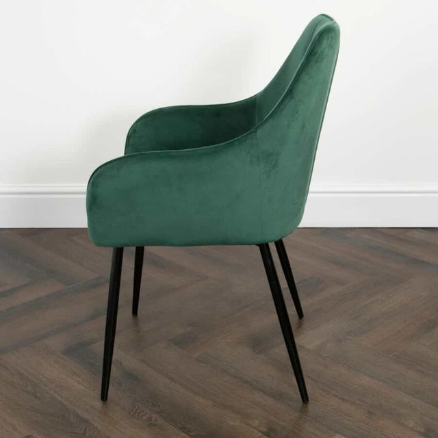 Modern-Green-Velvet-Buttoned-Back-Dining-Chair-With-Black-Metal-Legs