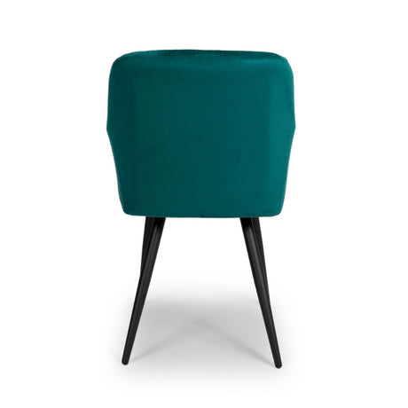 Modern-Green-Velvet-Diamond-Stitched-Dining-Chair-Black-Metal-Legs-Set-of-2