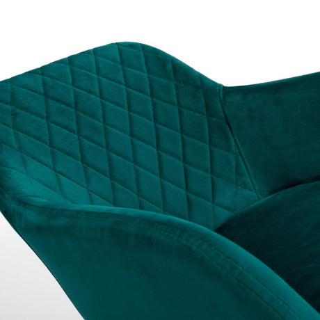 Modern-Green-Velvet-Diamond-Stitched-Dining-Chair-Black-Metal-Legs-Set-of-2