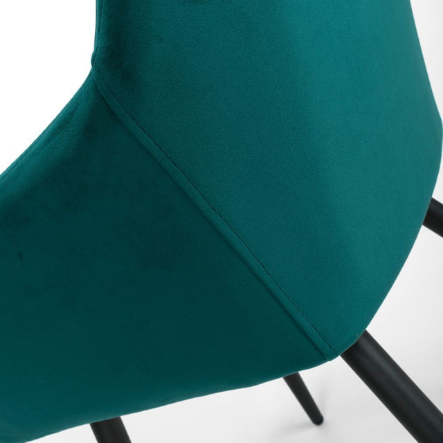 Modern-Green-Velvet-Diamond-Stitched-Dining-Chair-Black-Metal-Legs-Set-of-2