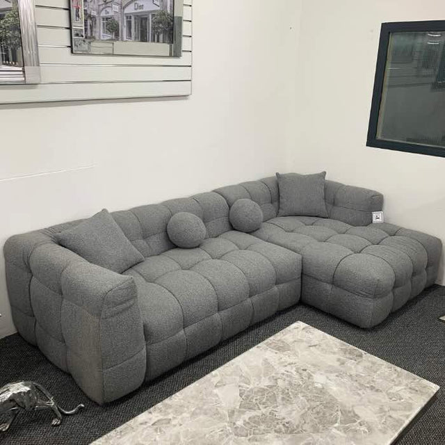 Modern-Grey-Boucle-Corner-Sofa-Bubble-Style