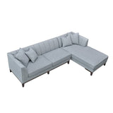 Modern-Grey-Boucle-Corner-Sofa-Right-Hand