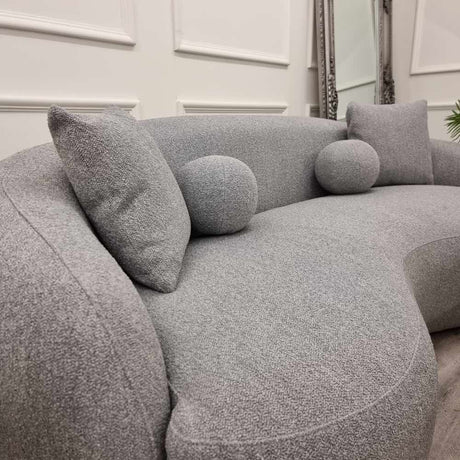 Modern-Grey-Boucle-Curved-Sofa-With-Boucle-Pillows-230cm