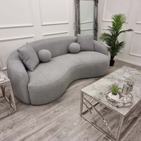 Modern-Grey-Boucle-Curved-Sofa-With-Boucle-Pillows-230cm