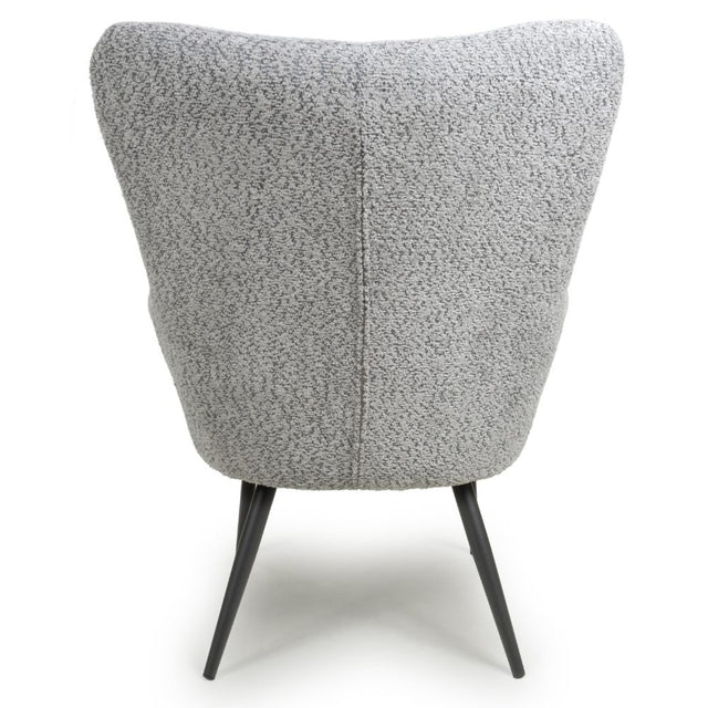 Arlo Modern Grey Textured Chenille Lounge Chair