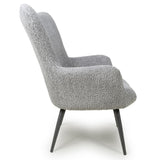 Arlo Modern Grey Textured Chenille Lounge Chair