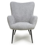 Arlo Modern Grey Textured Chenille Lounge Chair