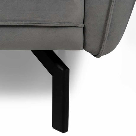 Modern-Grey-Fabric-2-Seater-Corner-Sofa-With-Black-Metal-Legs-180cm