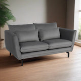 Modern-Grey-Fabric-2-Seater-Corner-Sofa-With-Black-Metal-Legs-180cm