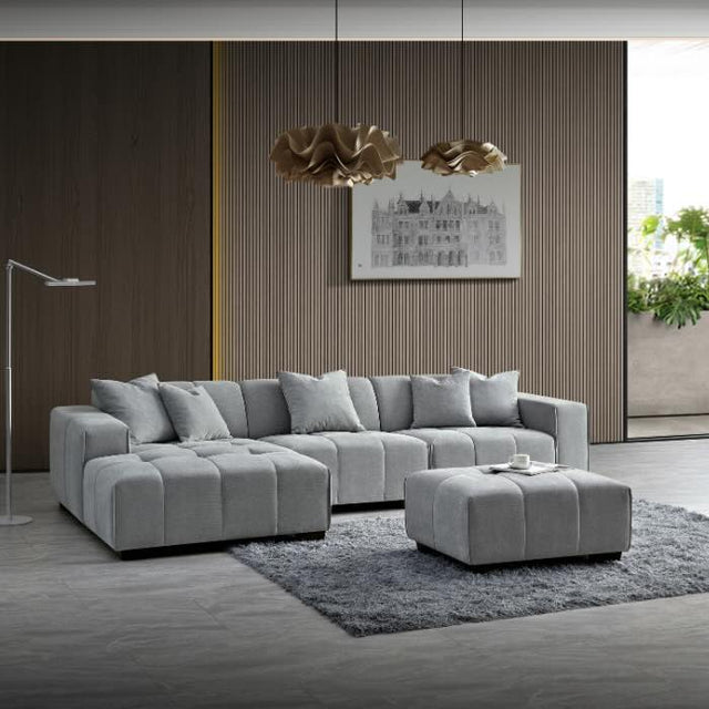 Modern-Grey-Fabric-Corner-Sofa-Block-Stitched-Left-Hand