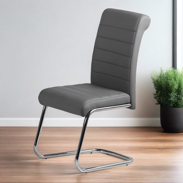 Modern-Grey-Faux-Leather-Cantilever-Dining-Chair-With-Horizontal-Stitching-_-Chrome-Metal-Base-Set-of-2